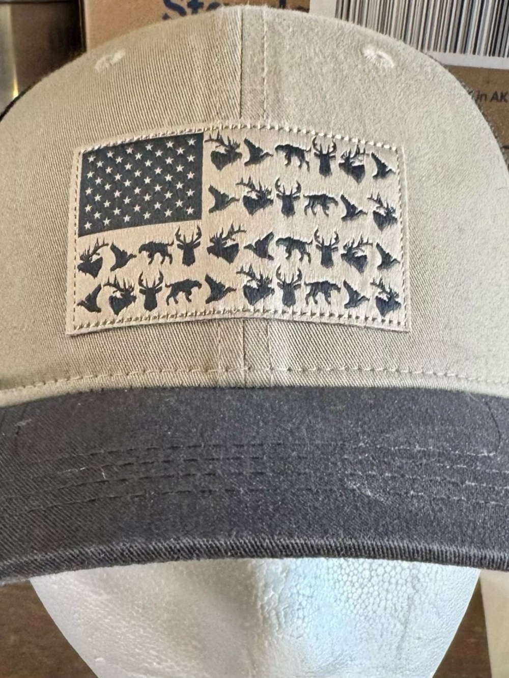 Columbia Youth OS #Outdoorsman #Hunter #American Flag Hat Two Tone!